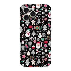 Festive Christmas Themed Phone Case and Matching Apple Watch band. iPhone 15